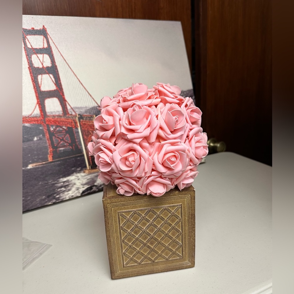 Home interiors and gifts resin Square vase
